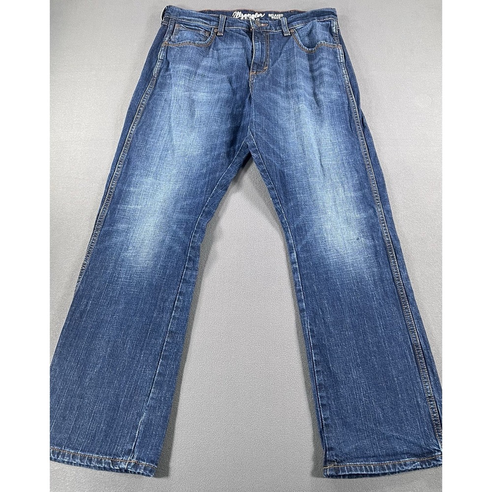 Wrangler Retro Relaxed Boot Jeans Mens 33x32 Blue Denim WRT20JH Stretch